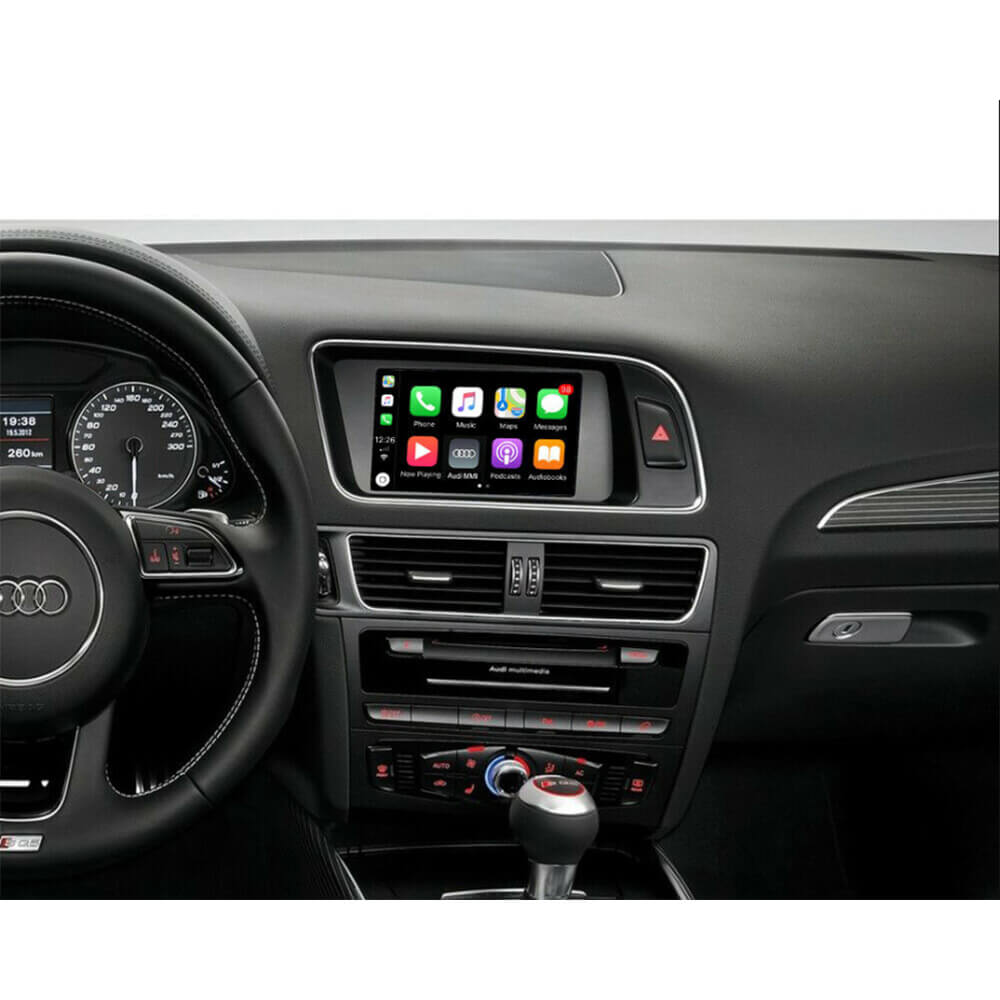 Apple CarPlay vist på den originale skærm i en Audi