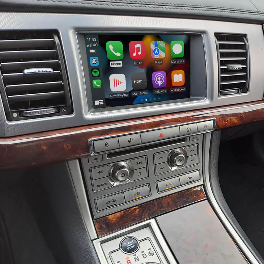 CarPlay interface i Jaguar og Land Rover