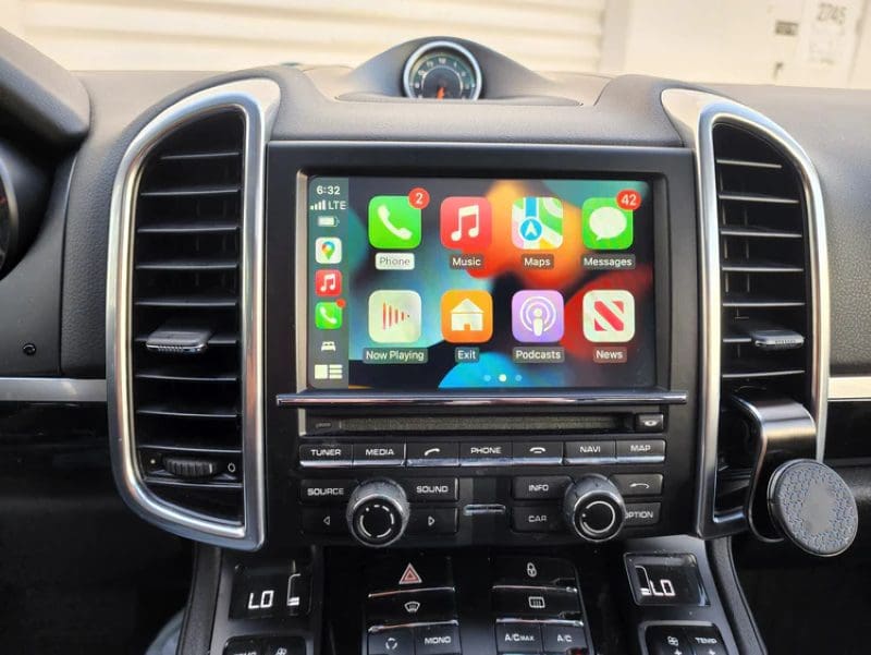CarPlay interface i Porsche